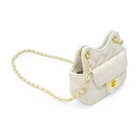 Girls Tiny Quilted Treasure Purse: White