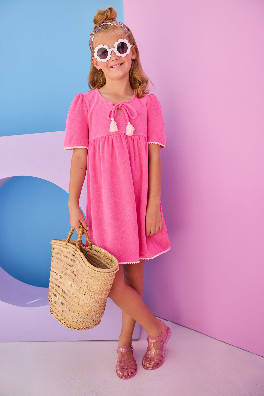 Riviera Dress - Hot Pink Terry