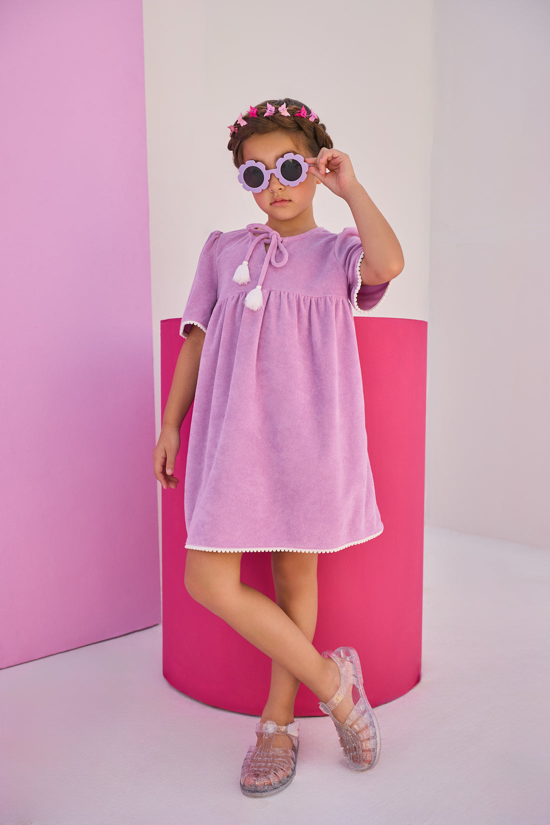 Riviera Dress - Lilac Terry