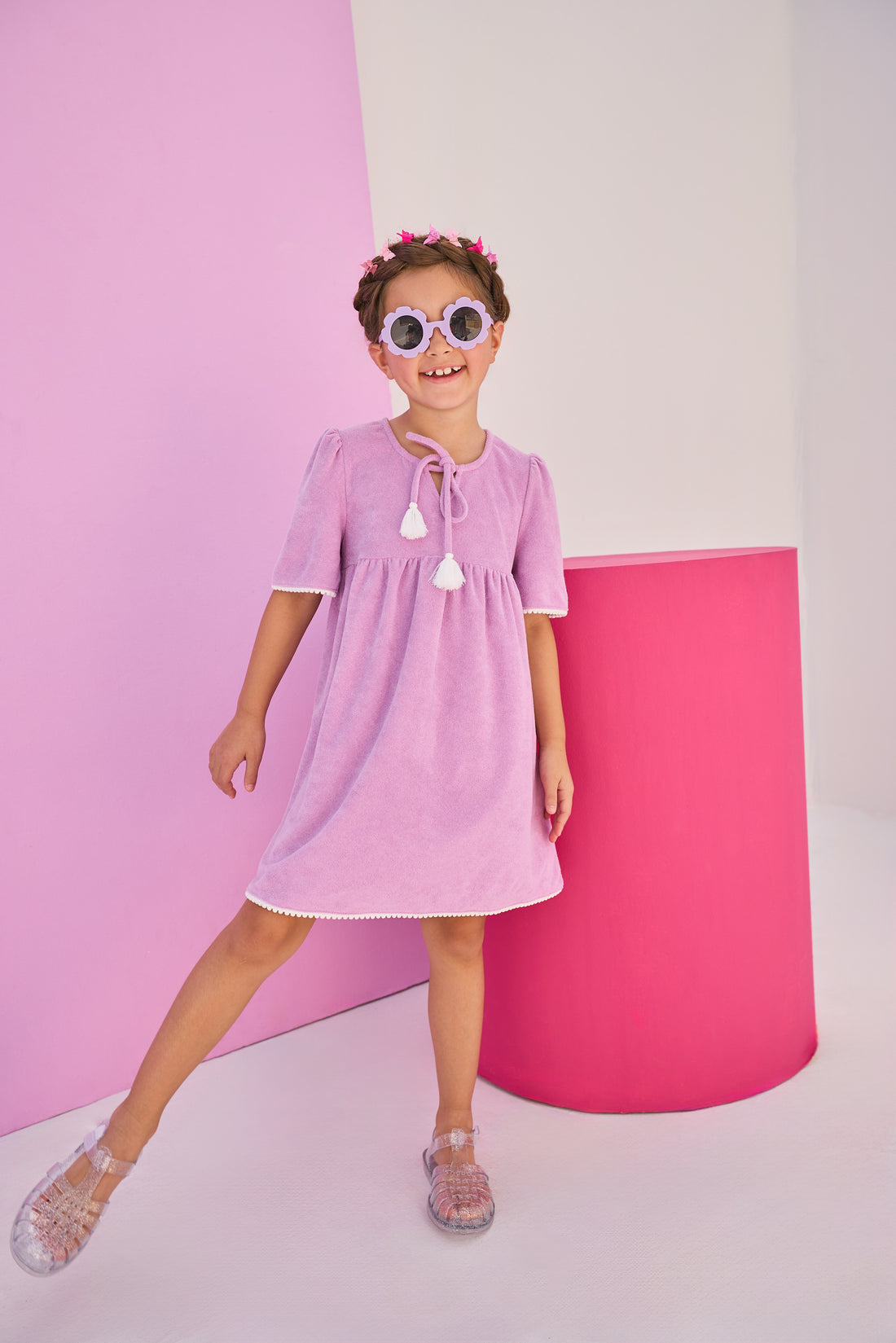 Riviera Dress - Lilac Terry