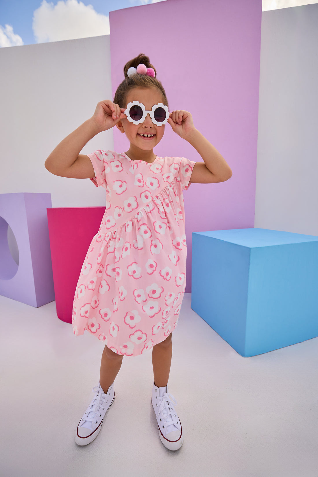 Swoop Dress - Marshmallow Floral