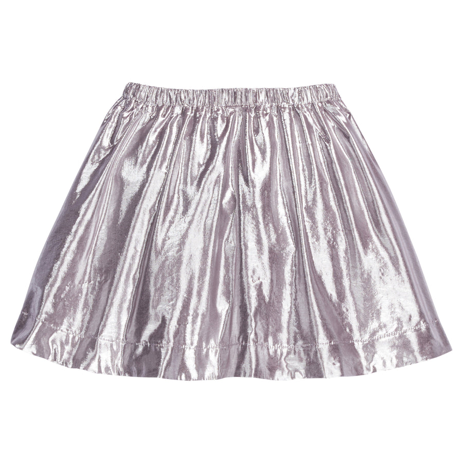 Girl/Tween skort in our Sugarplum (purple) metallic color which has an elastic waistband and built in shorts underneath-BISBY