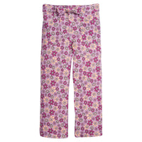 Girl/Tween woven pant (feels like jeans) featuring our Petal flower pattern which features a magenta floral arrangement. These pants have pockets in the front and comes with a built in belt to complete the look-BISBY