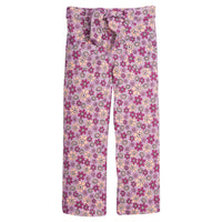 Girl/Tween woven pant (feels like jeans) featuring our Petal flower pattern which features a magenta floral arrangement. These pants have pockets in the front and comes with a built in belt to complete the look-BISBY