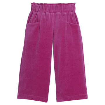 Girls/Tween pants in our Magenta Velour. Pants feature an elastic waistband with pockets in the front and is in our super soft velour fabric for a comfy fit-BISBY