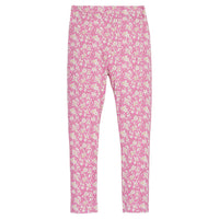 Girls/Tween knit leggings in our Roland Floral Fuchsia pattern. Leggings have an elastic waistband for a comfy fit-BISBY