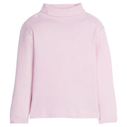 Girl/Tween ribbed turtleneck in our bubblegum pink  color. Turtleneck is a thicker knit fabric with ribbed texture detail-BISBY