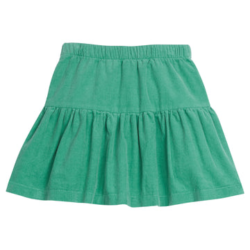 Girls/Tween skort in our Pine Green. Skort has built in shorts, elastic waistband, and is made of a lightweight corduroy fabric for a comfy feel-BISBY