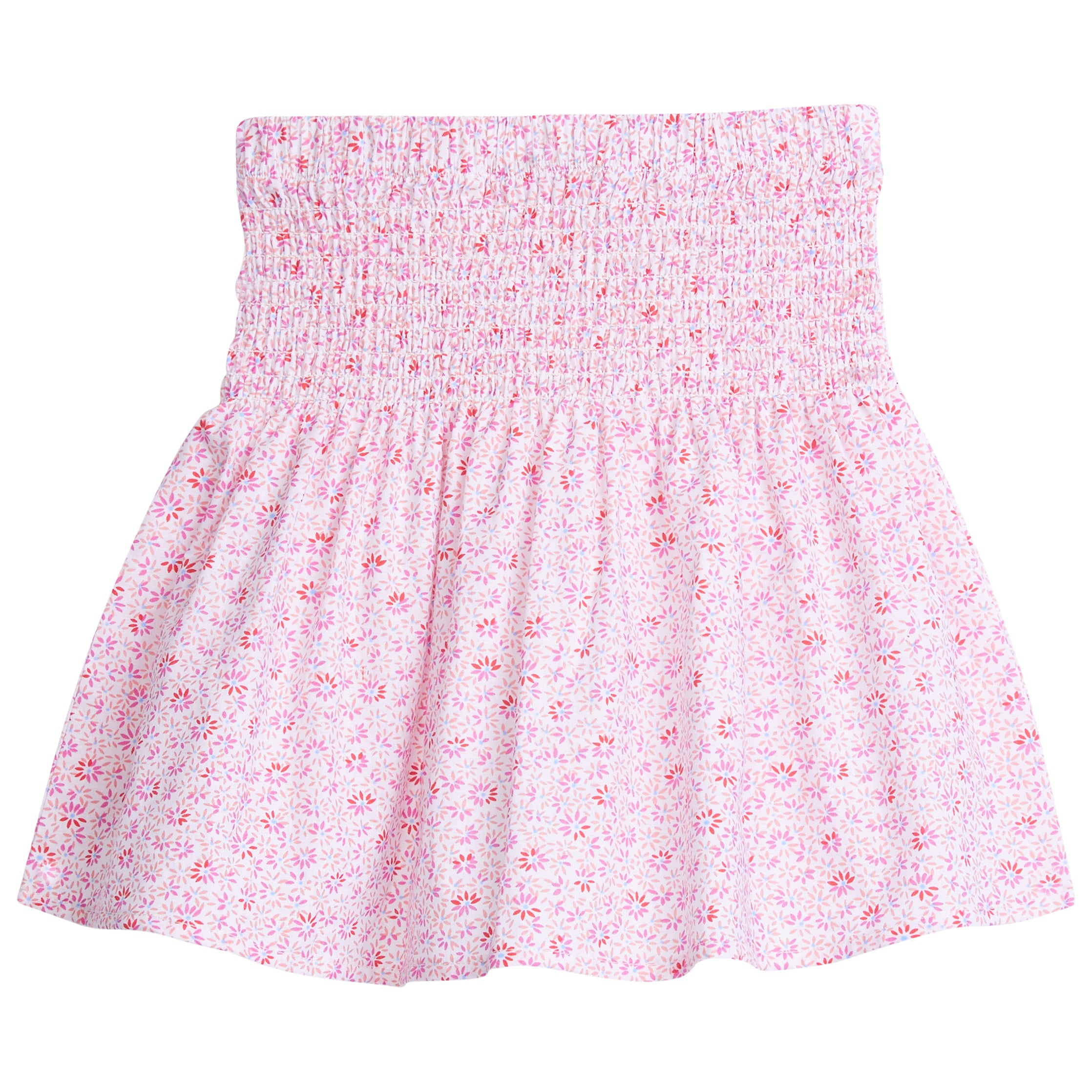 Shirred Circle Skirt - Pink Daisy – BISBY