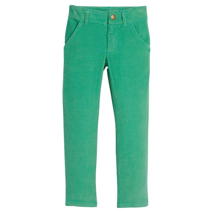 Girls/Tween pants in our Pine Green color. Pants are made of a lightweight corduroy material for a stretchy and comfy fit-BISBY