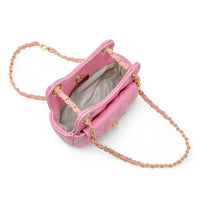 Girls Tiny Quilted Treasure Purse: Pink